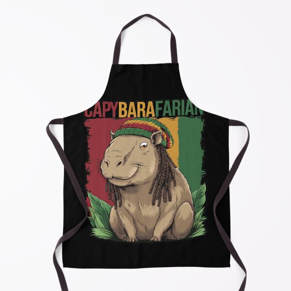 Item preview, Capybarafarian, funny capybara rastafarian with beanie designed and sold by SubtleSplit.