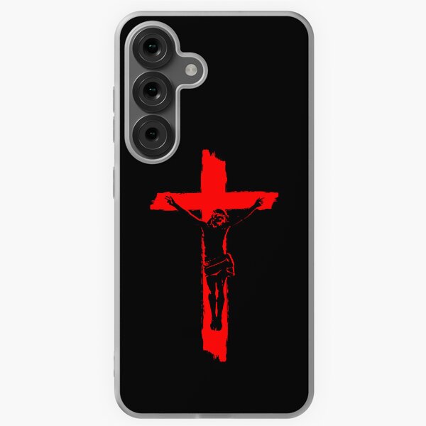 Item preview, Jesus Crucifixion on Cross - Good Friday & Easter Minimal Jesus Crucifixion Artwork Christian Art -RED designed and sold by ZechJohnRB.