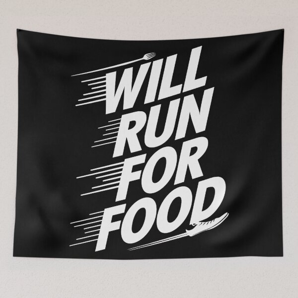 Item preview, Will Run For Food Runner Joke designed and sold by DomTeesHaven.