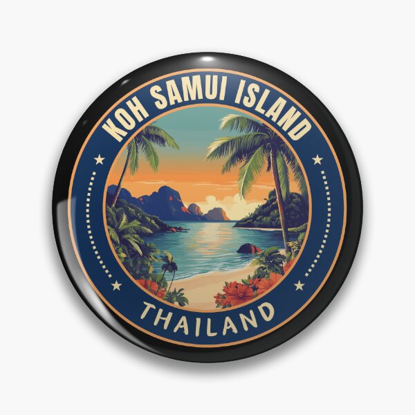 Item preview, Koh Samui Island in Thailand Retro Travel Emblem designed and sold by MaateoDesign.
