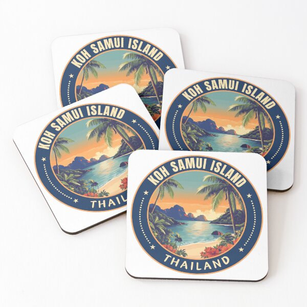 Item preview, Koh Samui Island in Thailand Retro Travel Emblem designed and sold by MaateoDesign.