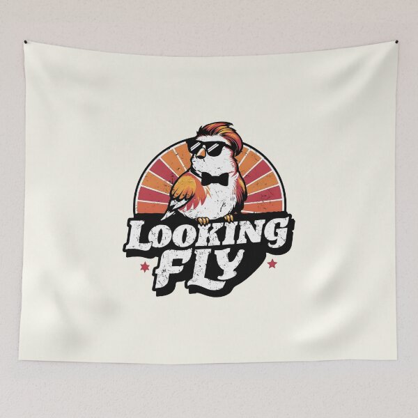 Item preview, Looking Fly – Cool Bird Pun Design designed and sold by Jollys-ArtShop.