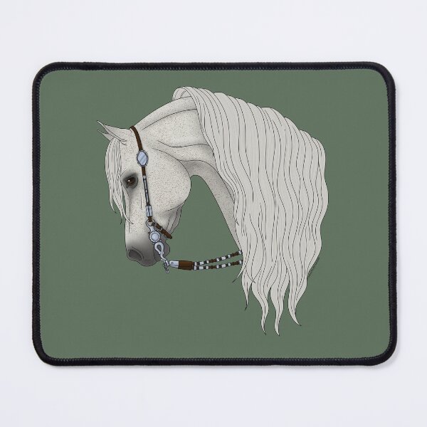 Item preview, Flea Bitten Gray Arabian Horse in Western Bridle designed and sold by DappledMoon.