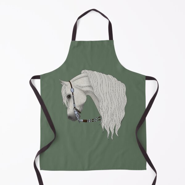 Item preview, Flea Bitten Gray Arabian Horse in Western Bridle designed and sold by DappledMoon.