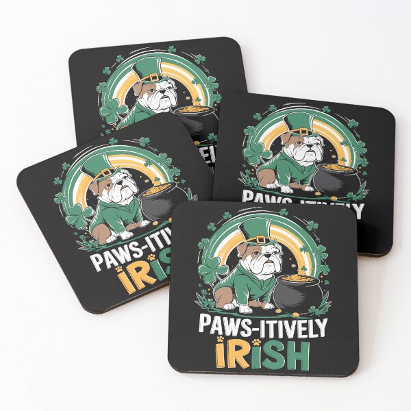 Item preview, Paws-itively Irish – Funny St. Patrick’s Day Bulldog designed and sold by Taans-Creation.