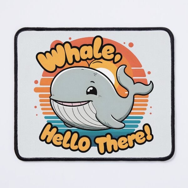 Item preview, Whale, Hello There! – Funny Whale Pun Design designed and sold by Jollys-ArtShop.