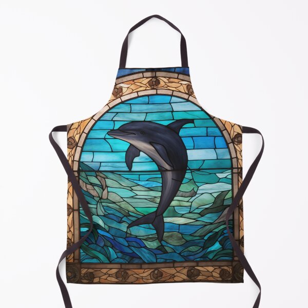 Item preview, Dolphin in Stained Glass designed and sold by RedHandedOD.