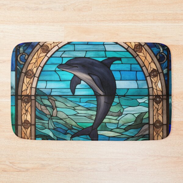 Item preview, Dolphin in Stained Glass designed and sold by RedHandedOD.