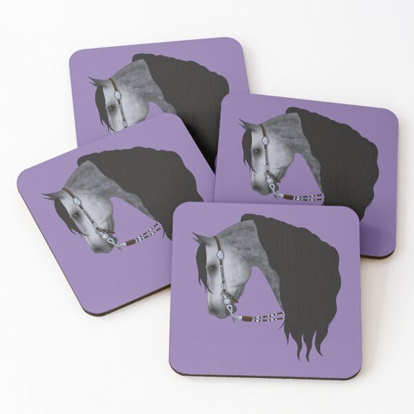 Item preview, Dappled Gray Arabian Horse in Western Bridle designed and sold by DappledMoon.
