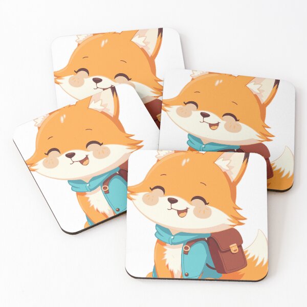 Item preview, Fox with Jacket and Backpack designed and sold by Bebrowny.