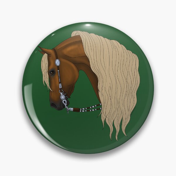 Item preview, Chestnut Arabian Horse with Flaxen Mane in Western Bridle designed and sold by DappledMoon.