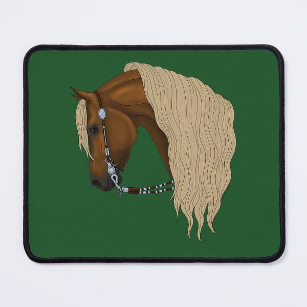 Item preview, Chestnut Arabian Horse with Flaxen Mane in Western Bridle designed and sold by DappledMoon.