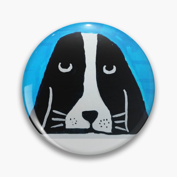 Item preview, Minimalist Cute Dog on Blue Background designed and sold by diptarka07.