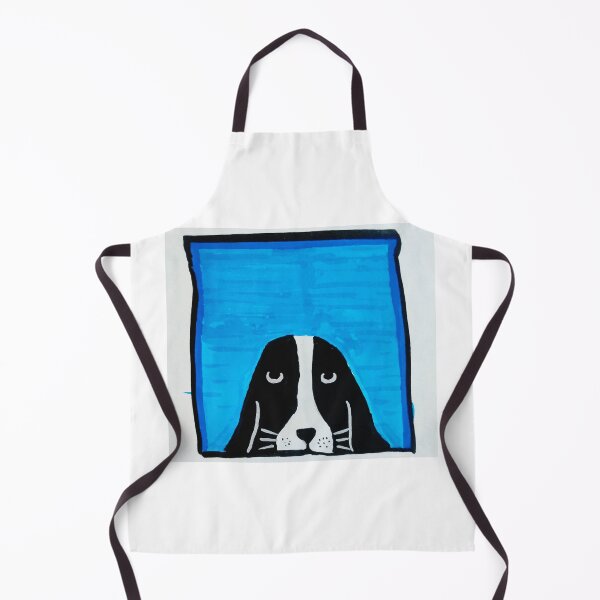 Item preview, Minimalist Cute Dog on Blue Background designed and sold by diptarka07.