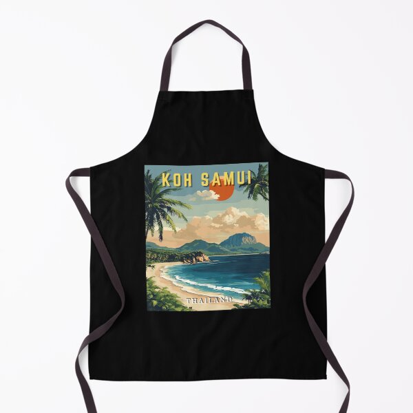 Item preview, Koh Samui in Thailand Retro Travel Landscape designed and sold by MaateoDesign.