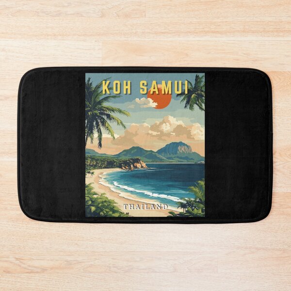 Item preview, Koh Samui in Thailand Retro Travel Landscape designed and sold by MaateoDesign.