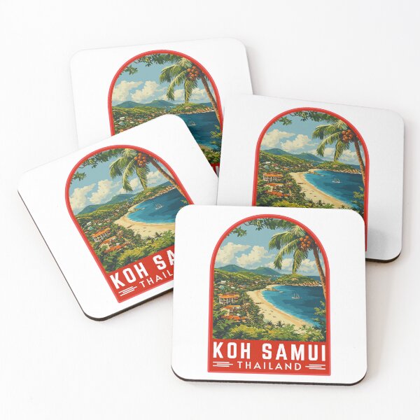 Item preview, Koh Samui in Thailand Retro Travel Badge designed and sold by MaateoDesign.