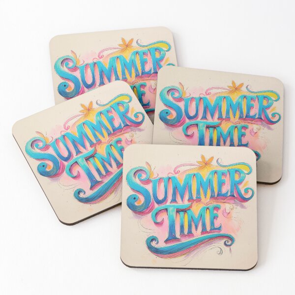 Item preview, Summertime Splash – Colorful Hand-Lettering designed and sold by Moss and Moon Studio.