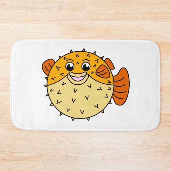 Item preview, Cute Happy Puffer Fish sea and Ocean animal designed and sold by micarto.