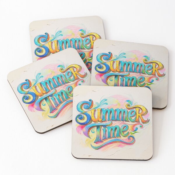 Item preview, Summertime Splash – Colorful Hand-Lettering designed and sold by Moss and Moon Studio.