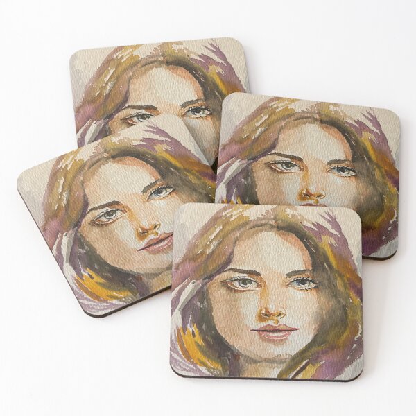 Item preview, Green Eyed Lady Watercolor designed and sold by TheArtCave.