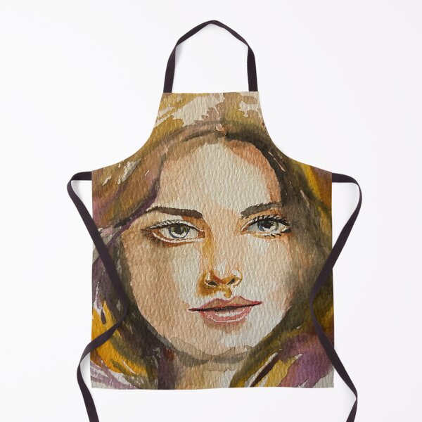 Item preview, Green Eyed Lady Watercolor designed and sold by TheArtCave.