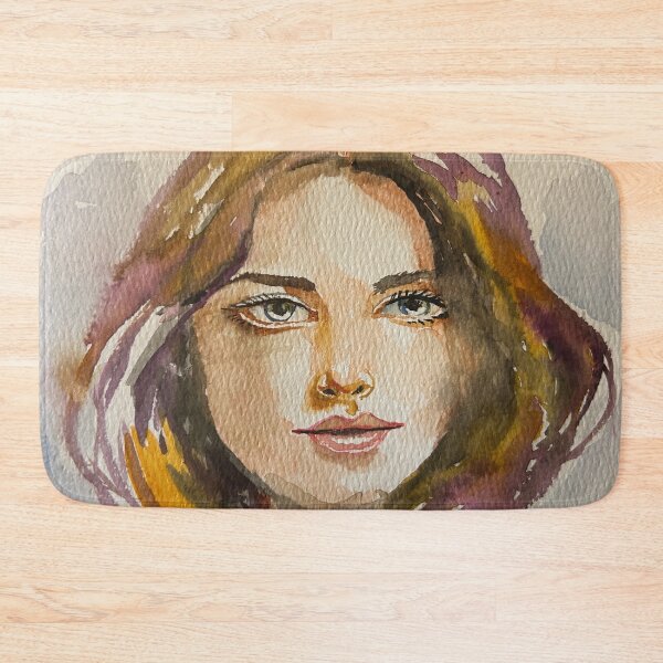 Item preview, Green Eyed Lady Watercolor designed and sold by TheArtCave.
