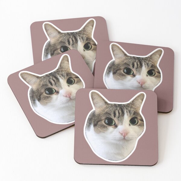 Item preview, MEME - Cute White Cat with Big Eyes (Collection6-2) designed and sold by MetichaiTH.