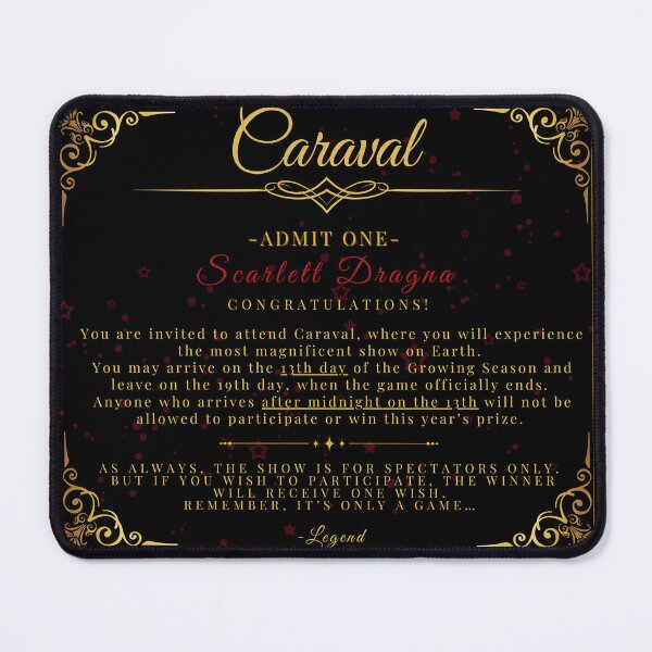 Item preview, Admit one: Caraval designed and sold by Fandom Forged.