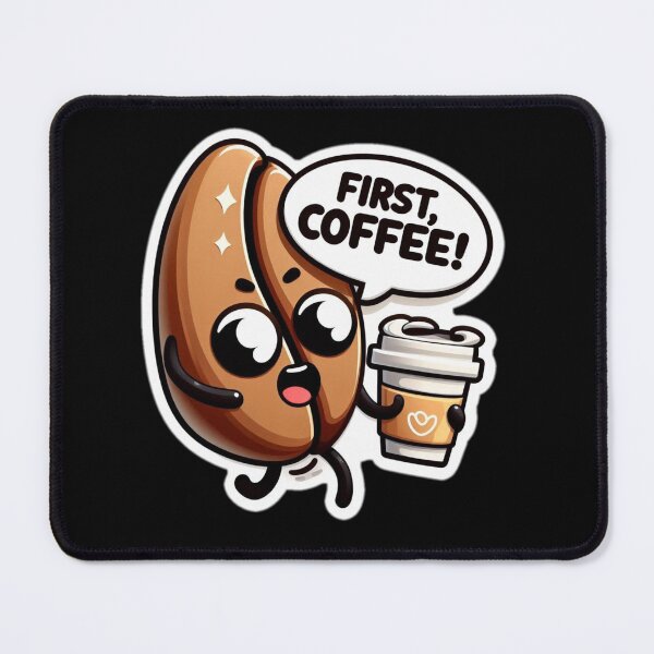 Item preview, First, Coffee  designed and sold by KingCuppaDigitalArt.