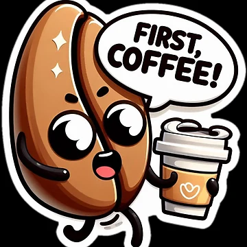 Artwork thumbnail, First, Coffee by KingCuppaDigitalArt