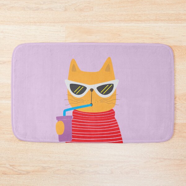 Item preview, Cat in Turtleneck Sipping Drink designed and sold by pineconebutter.