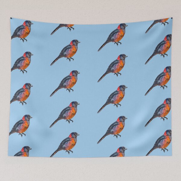 Item preview, Crimson-collared Grosbeak Male Black Alternate Design  designed and sold by designsasstultd.