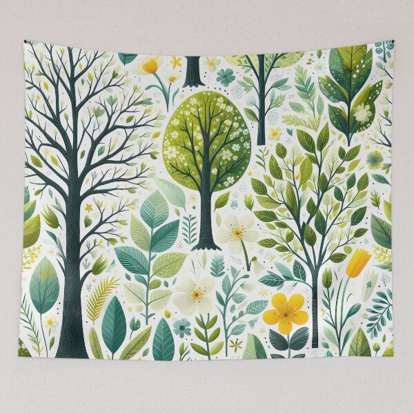 Item preview, Spring Flowers And Trees designed and sold by Funny Vintage Stickers And T-Shirts.