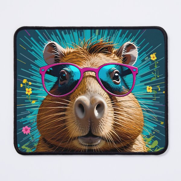Item preview, Cool pop capybara with sunglasses designed and sold by stableImaginarium.