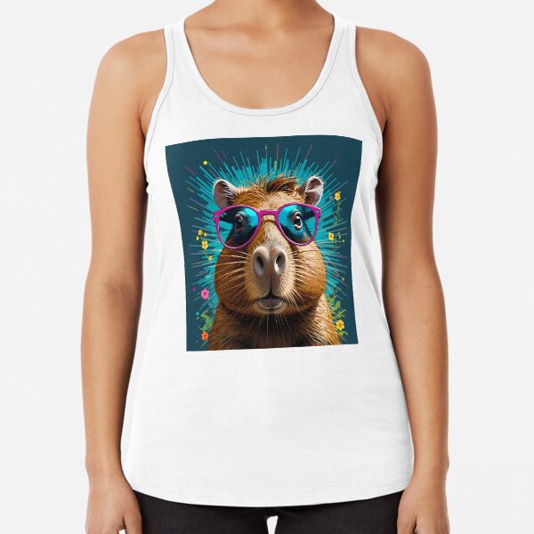 Artikel-Vorschau von Cooles Pop-Capybara mit Sonnenbrille, designt und verkauft von stableImaginarium.