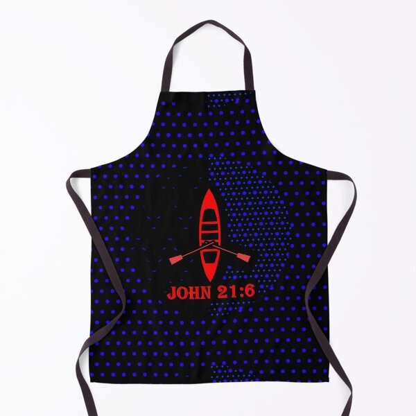 Item preview, John 21:6 - Jesus and his disciples | Boat and Fish - Bible verse Inspired minimal Abstract Christian Art (red and blue) designed and sold by ZechJohnRB.