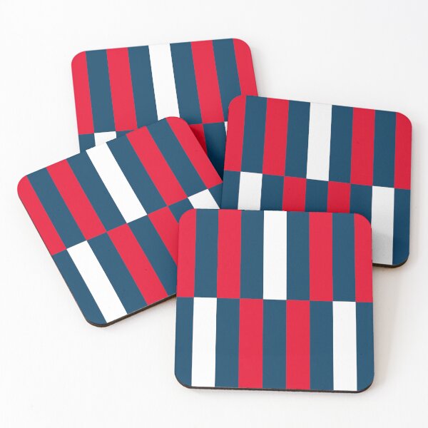 Item preview, Sporty Shifted Cleveland Stripes in Blue and Red and White designed and sold by Deutschic.