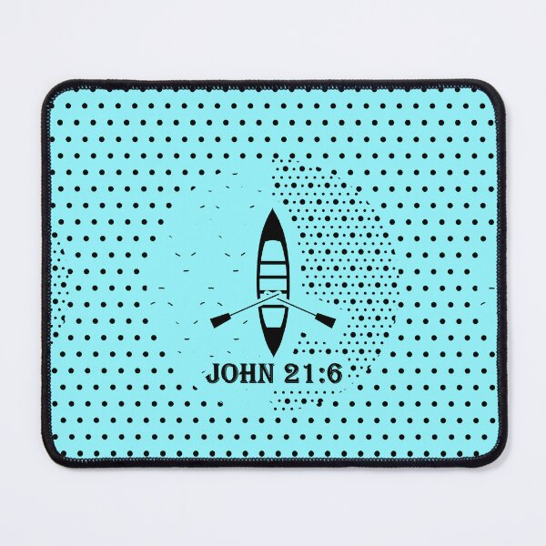 Item preview, John 21:6 - Jesus and his disciples - Bible verse Inspired minimal Abstract Christian Art (Black) designed and sold by ZechJohnRB.