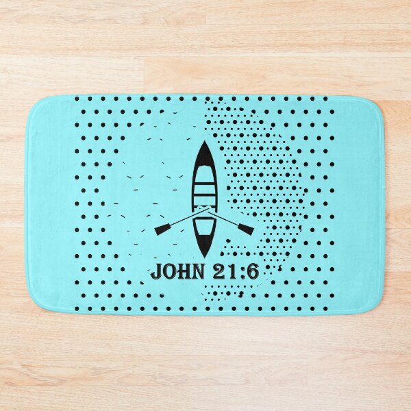Item preview, John 21:6 - Jesus and his disciples - Bible verse Inspired minimal Abstract Christian Art (Black) designed and sold by ZechJohnRB.