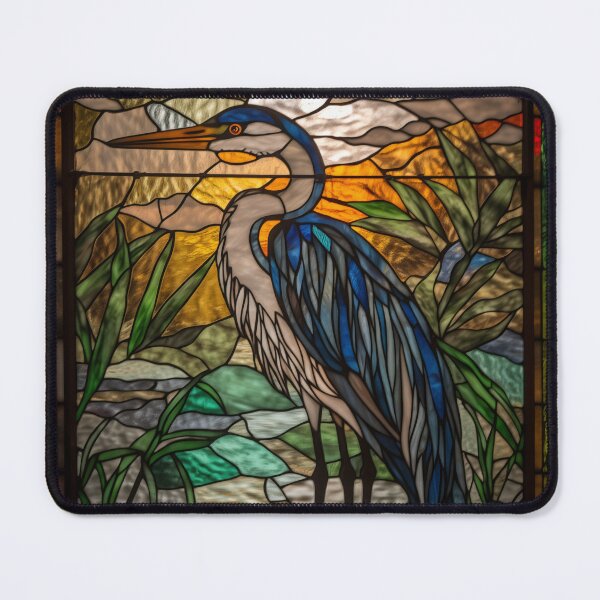 Item preview, Heron in Stained Glass designed and sold by RedHandedOD.