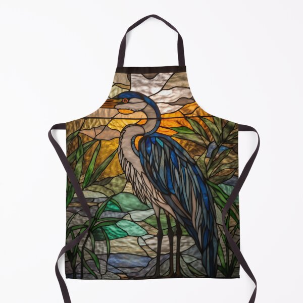 Item preview, Heron in Stained Glass designed and sold by RedHandedOD.
