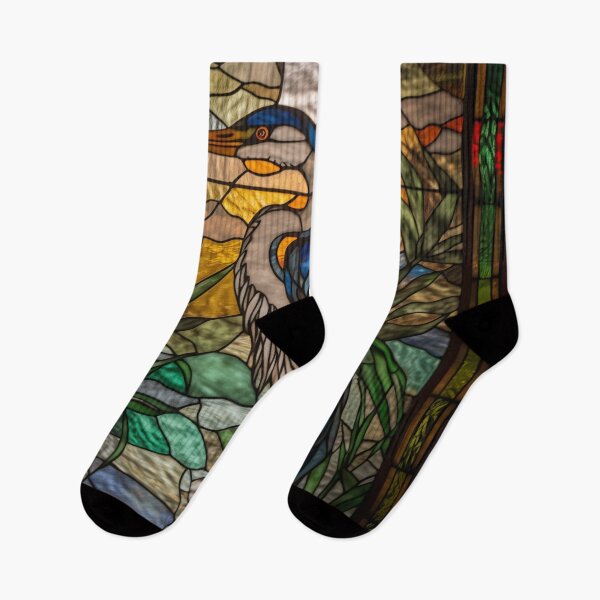 Item preview, Heron in Stained Glass designed and sold by RedHandedOD.