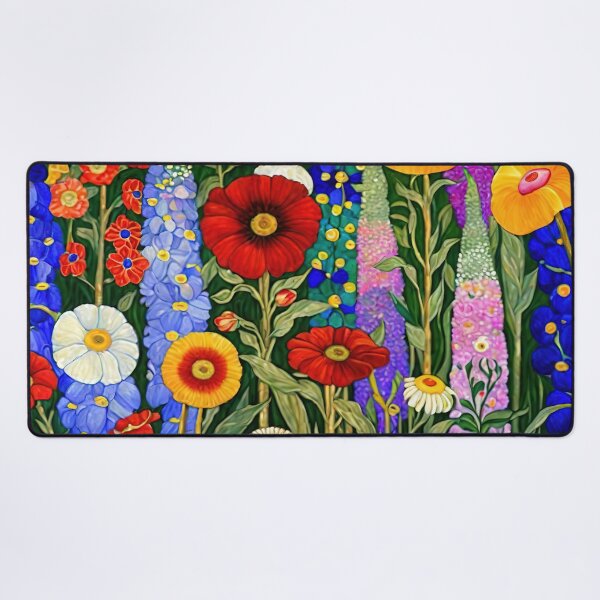 Vista previa del artículo con la obra «Jardín de flores de Gustav Klimt», diseñado y vendido por maniacfitness.