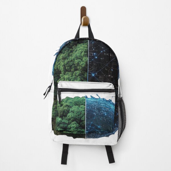 Item preview, Half nature, half digital globe concept illustration designed and sold by CreativeLarysa.