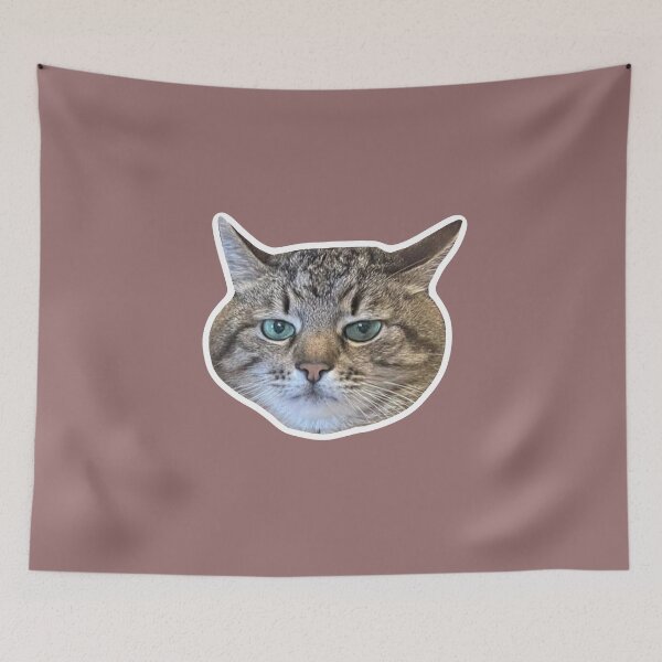 Item preview, MEME - Cool Blue-Eyed Cat with Glassy Stare (Collection6-15) designed and sold by MetichaiTH.