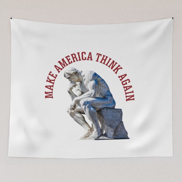 Item preview, Make America think Again, USA, America, Donald Trump, meme, funnyfits70, Humor, Funny, retro, vintages, funny quotes, animal humor, designed and sold by FunnyFits70.