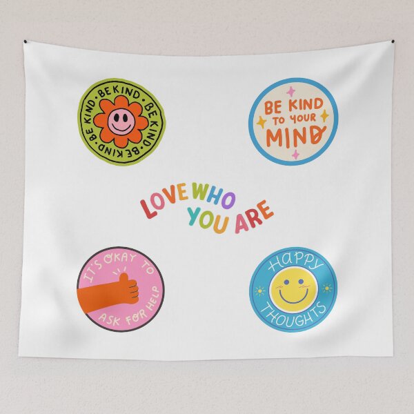 Item preview, Colorful positive self care set designed and sold by PeachyLitchi.