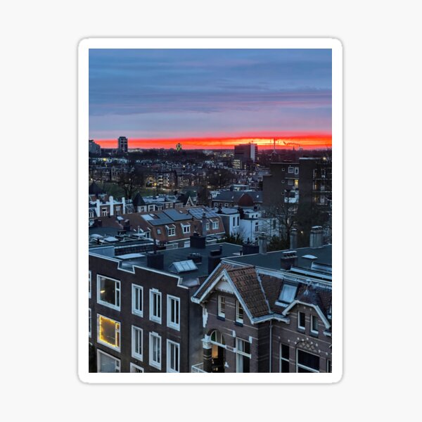 Sunrise over Arnhem, the Netherlands Sticker