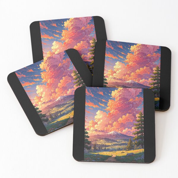 Item preview, Mountain landscape in anime style. designed and sold by ArtCraftLab.
